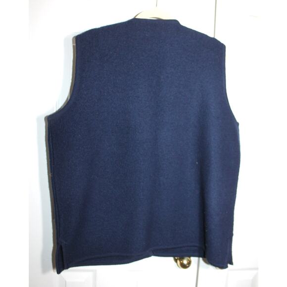 Woolrich Vintage 100% Wool Embroidered Apple Farm Sweater Vest szXL - Picture 2 of 3
